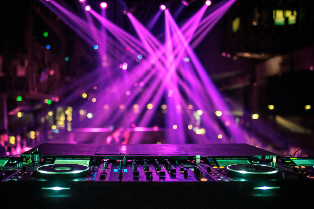 DJ set in a nightclub